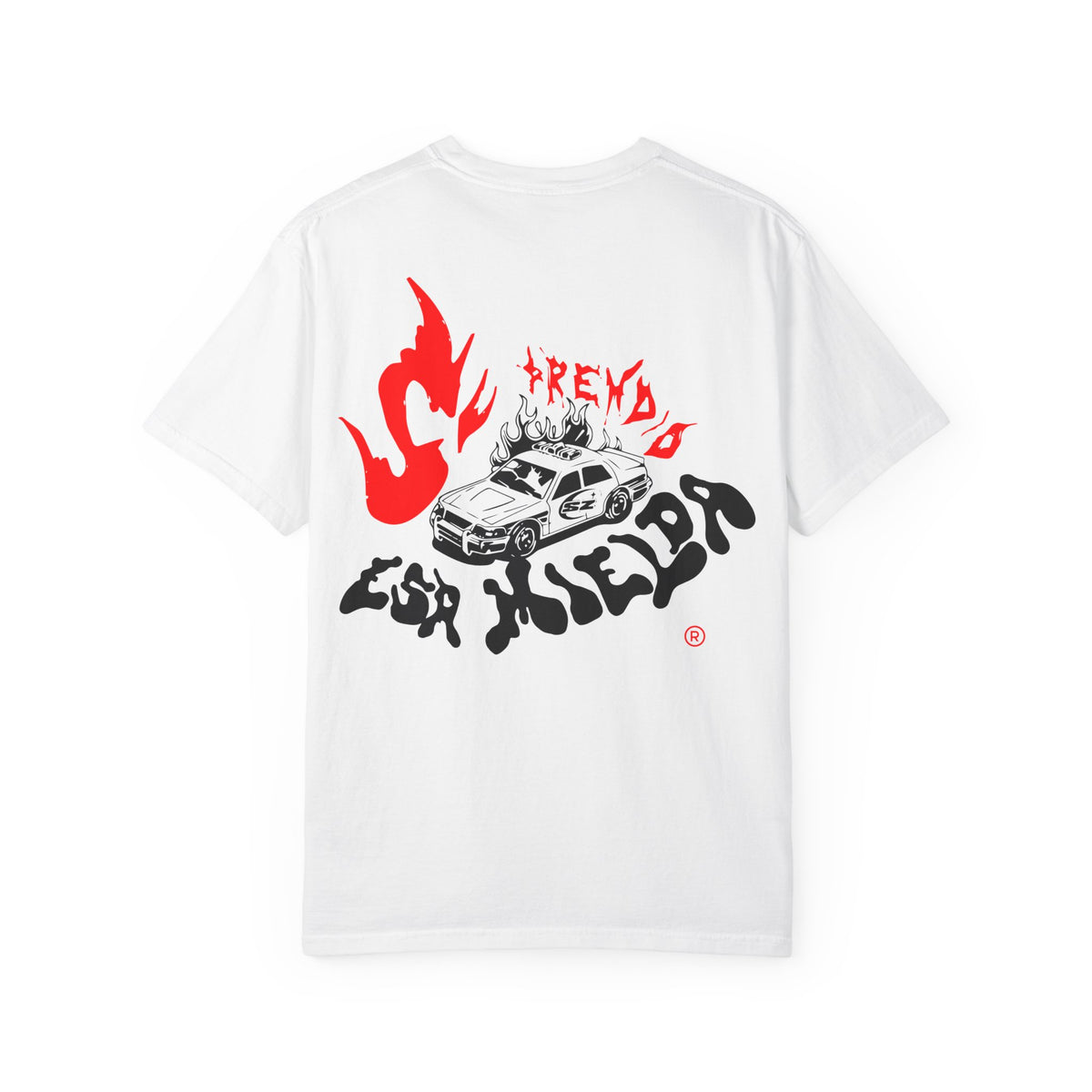 Sublizone Flaming Car Graphic T-Shirt | Comfort Colors 1717