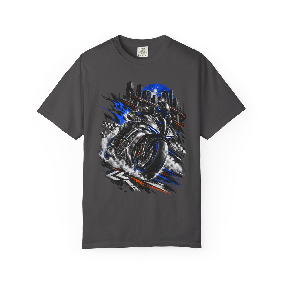 Midnight Racer Motorcycle Graphic T-Shirt | Urban Streetwear Tee