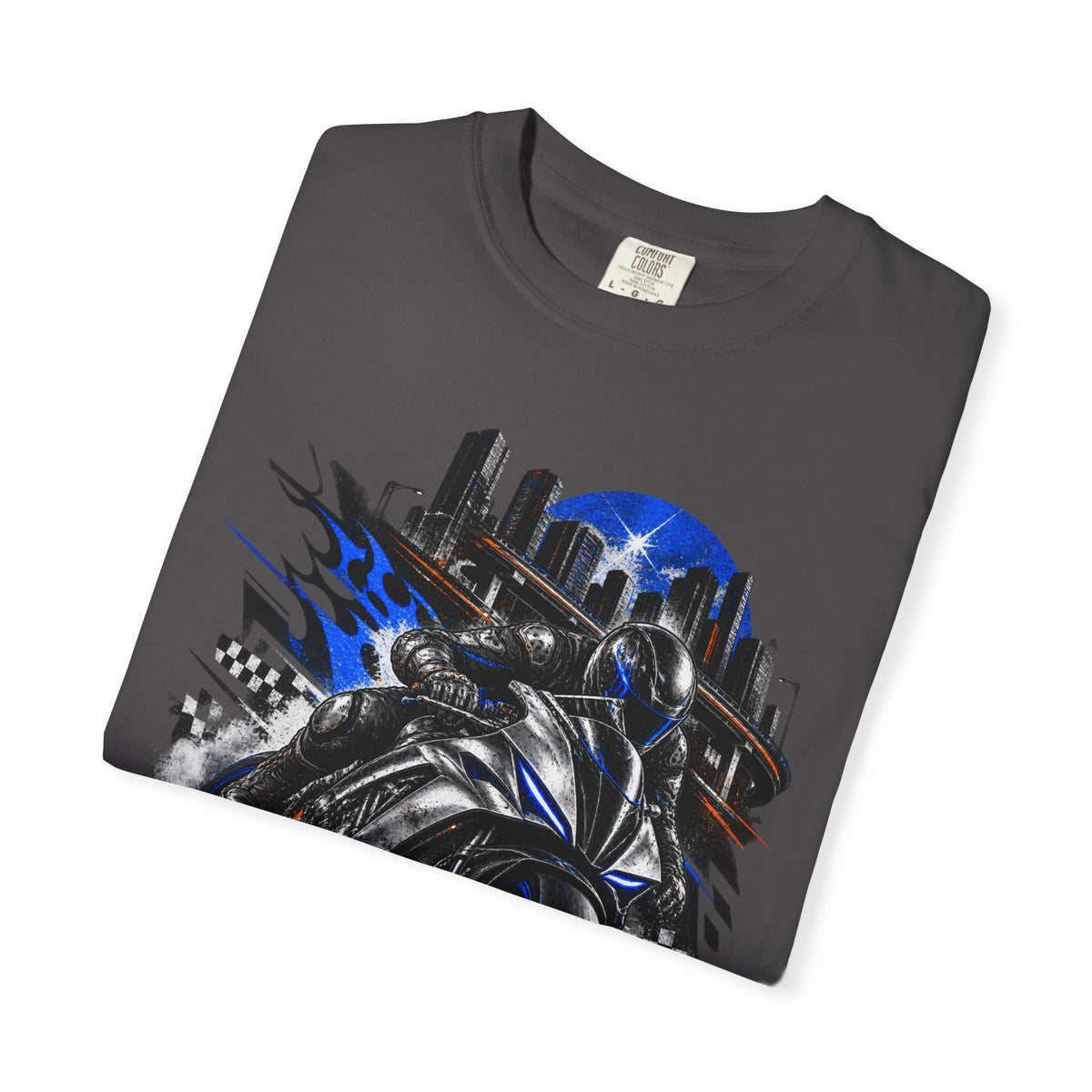 Midnight Racer Motorcycle Graphic T-Shirt | Urban Streetwear Tee