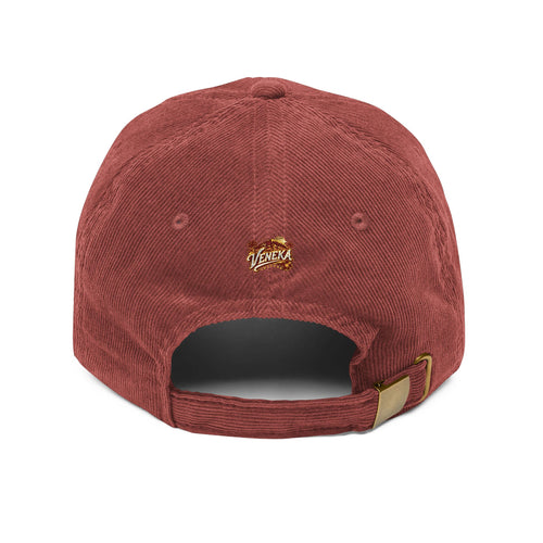 Corduroy Embroidered Cap — “Veneka” Vintage Baseball Hat