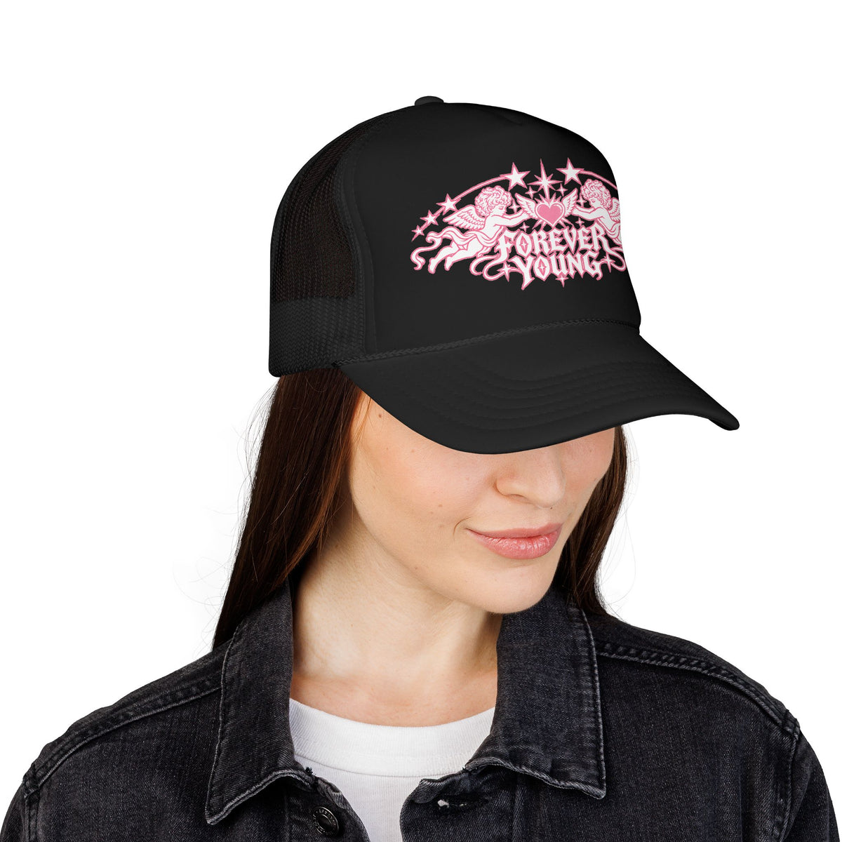 Forever Young Angel Trucke Hat — Urban Y2K Cap