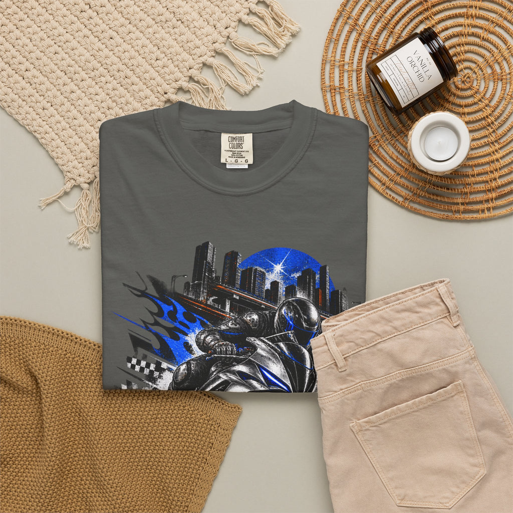 Midnight Racer Motorcycle Graphic T-Shirt | Urban Streetwear Tee