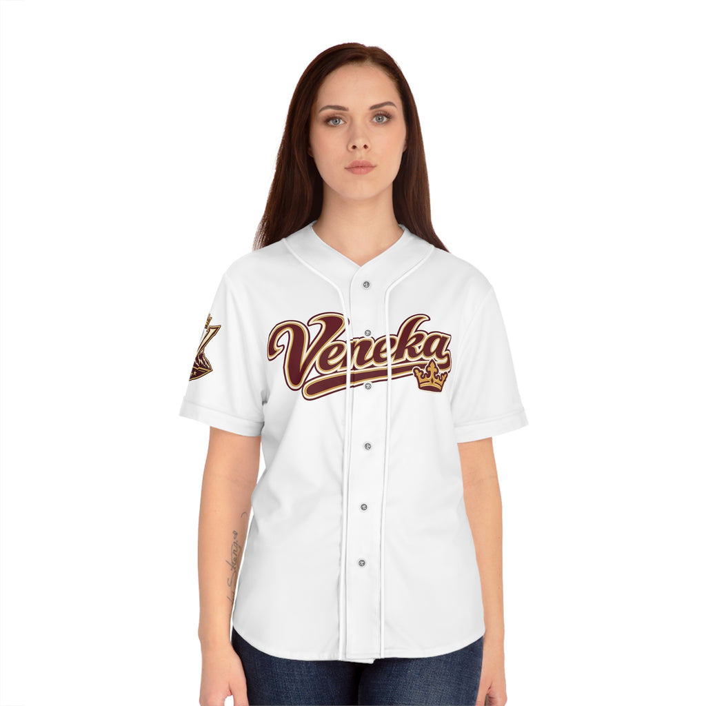 Veneka Women's Baseball Jersey — Tropical Logo Button-Up