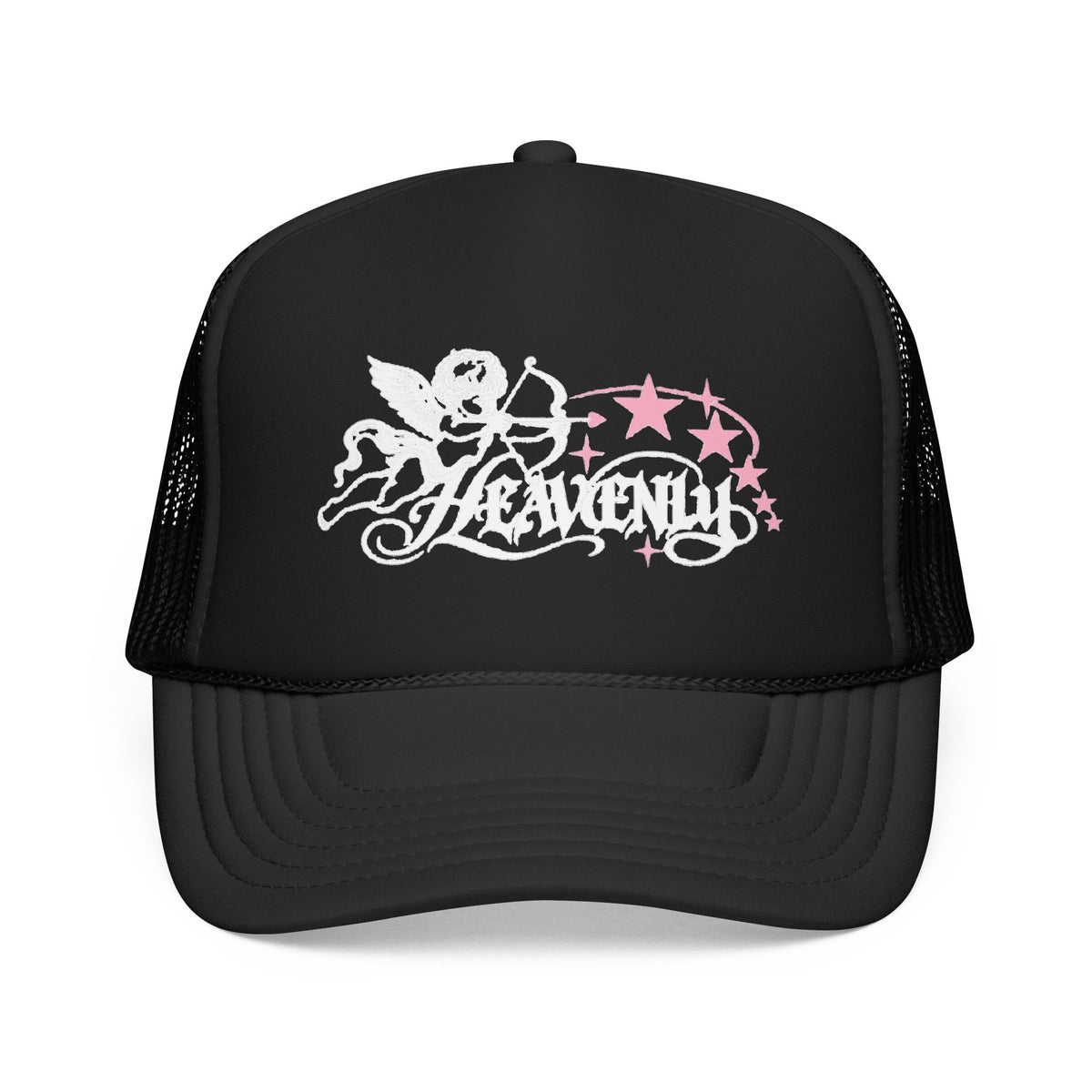 Heavenly Cherub Trucker Hat — Urban Y2K Angel Cap