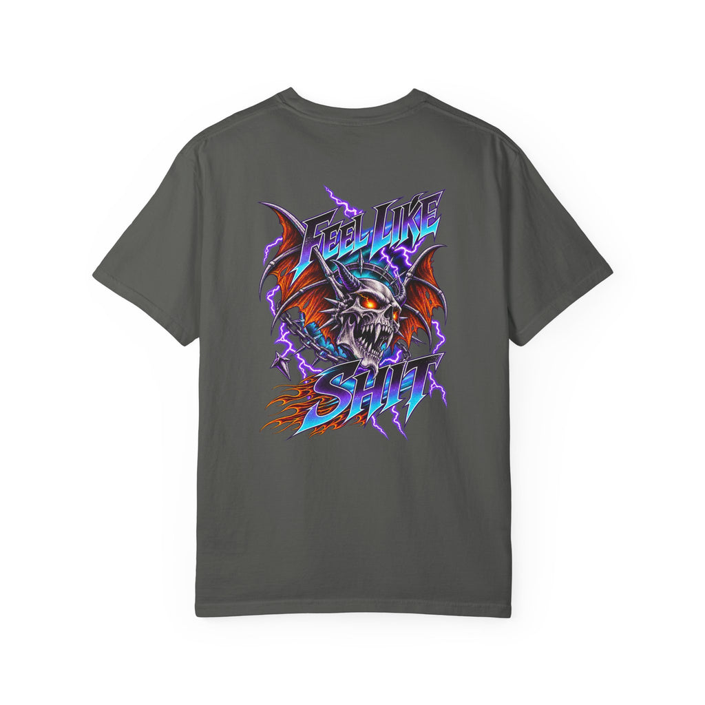 Graphic T-Shirt — 'Hellwing Spirit' Gothic Bat Skull Tee (Vintage Metal Style)
