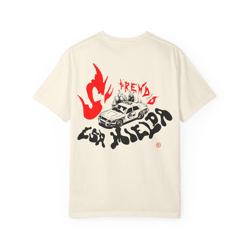 Sublizone Flaming Car Graphic T-Shirt | Comfort Colors 1717