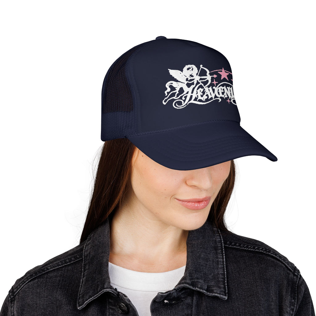 Heavenly Cherub Trucker Hat — Urban Y2K Angel Cap