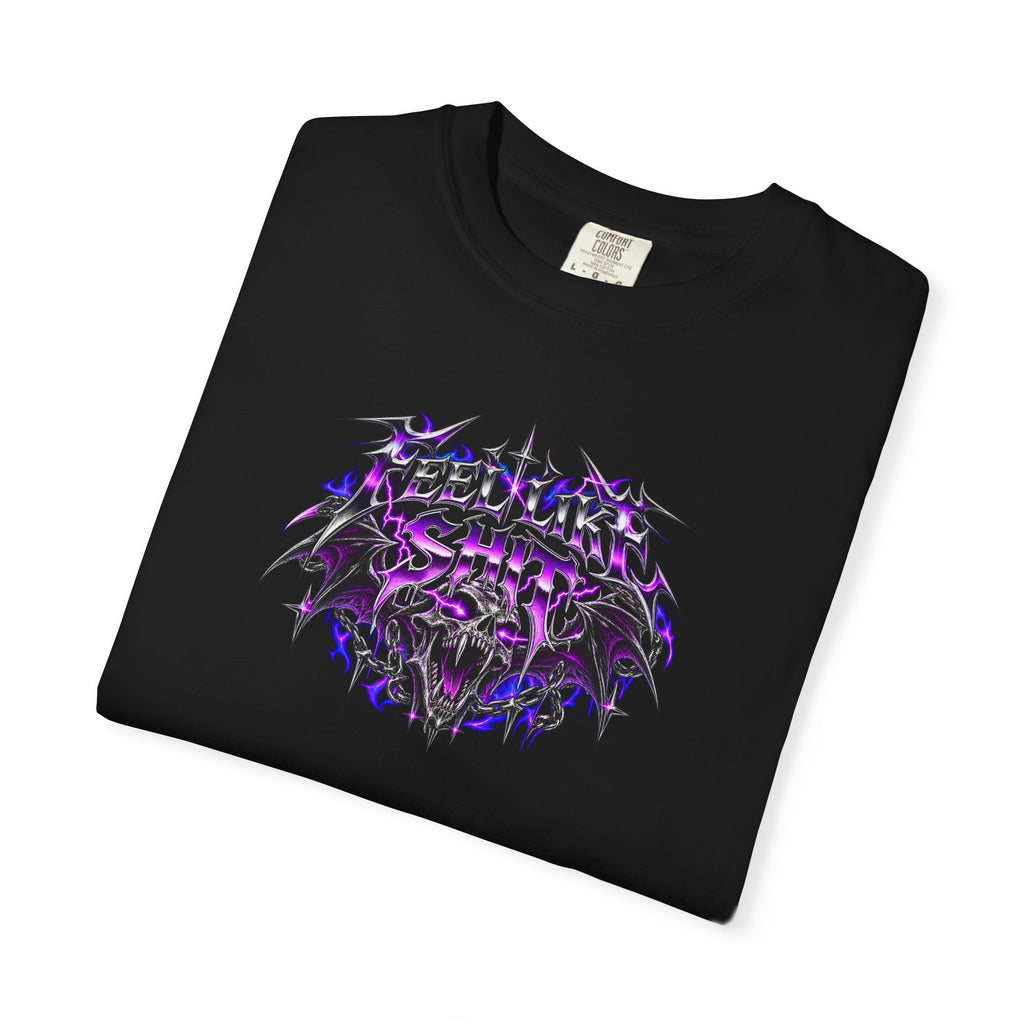 Graphic T-Shirt — 'Hellwing Spirit' Gothic Bat Skull Tee (Vintage Metal Style)