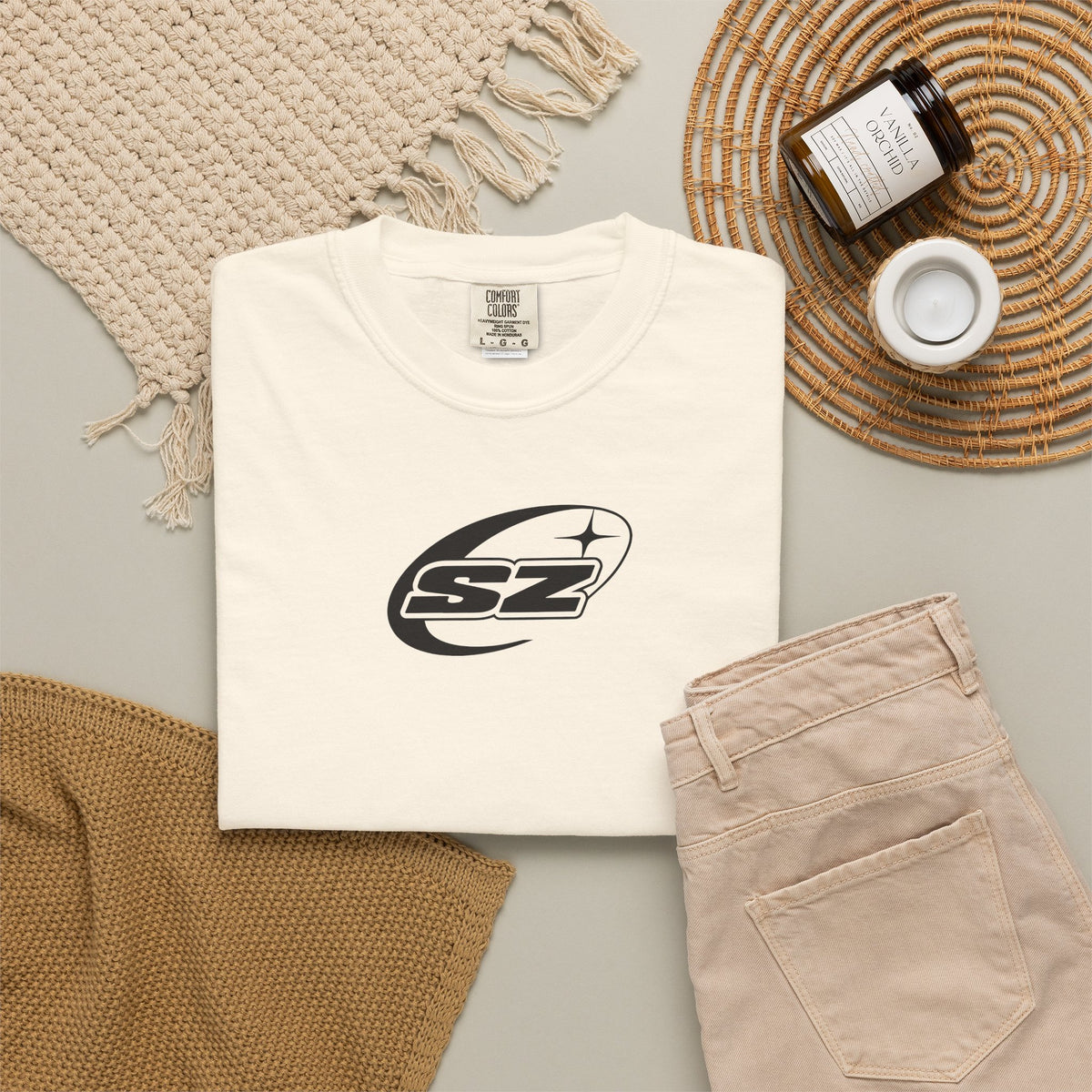 Sublizone Flaming Car Graphic T-Shirt | Comfort Colors 1717