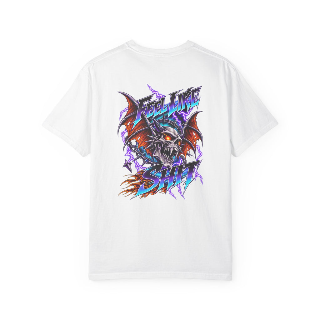 Graphic T-Shirt — 'Hellwing Spirit' Gothic Bat Skull Tee (Vintage Metal Style)
