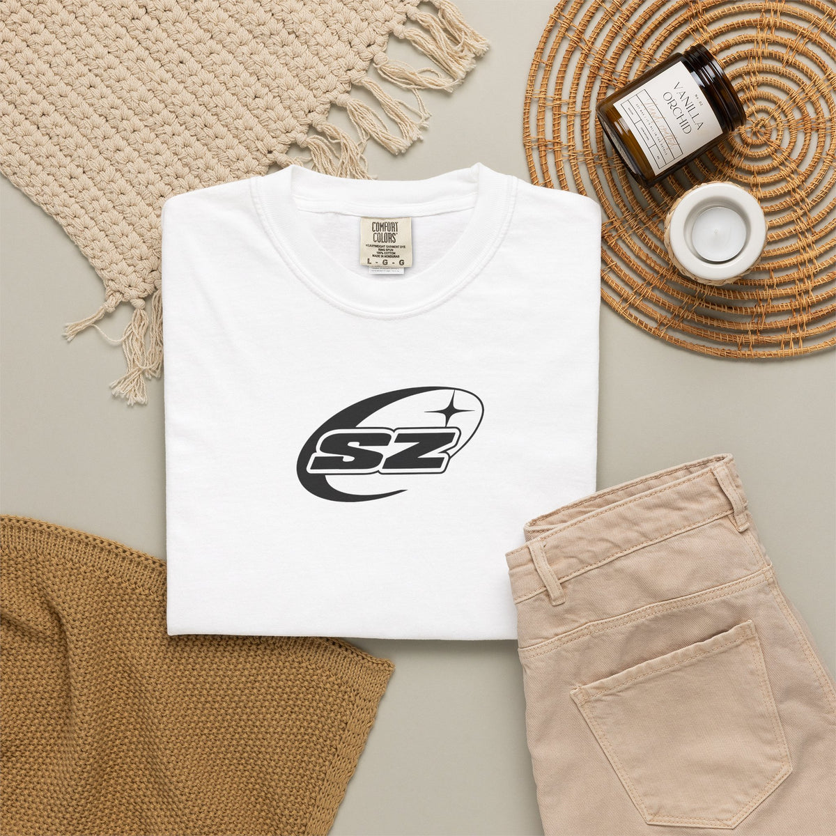 Sublizone Flaming Car Graphic T-Shirt | Comfort Colors 1717