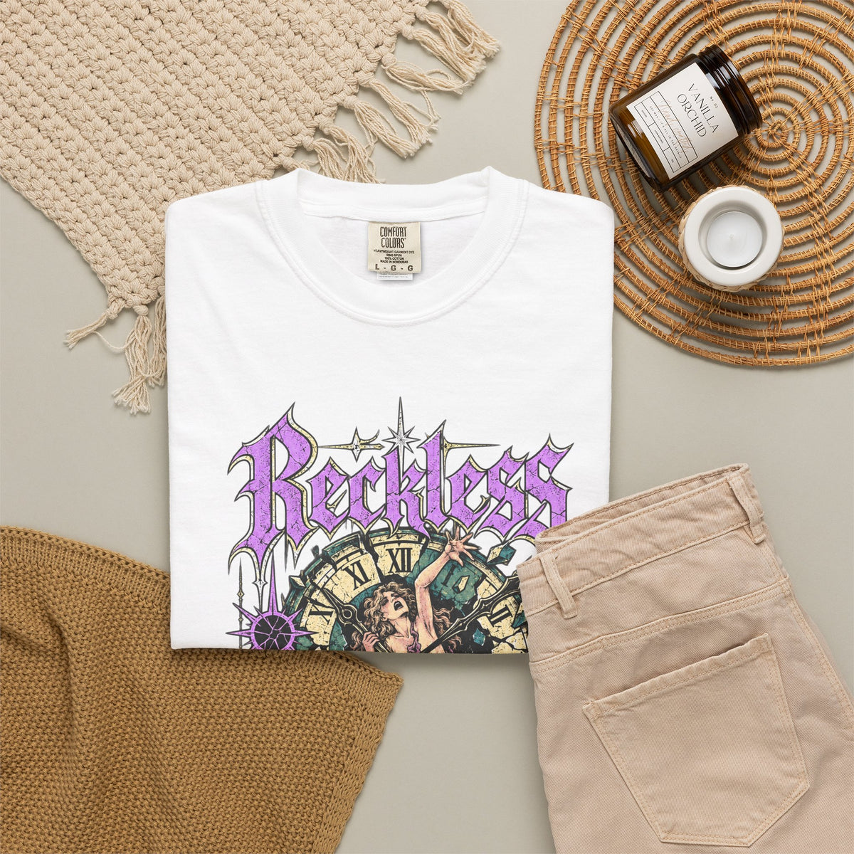 Reckless Gothic Angel T-Shirt — Vintage Skate Graphic Tee