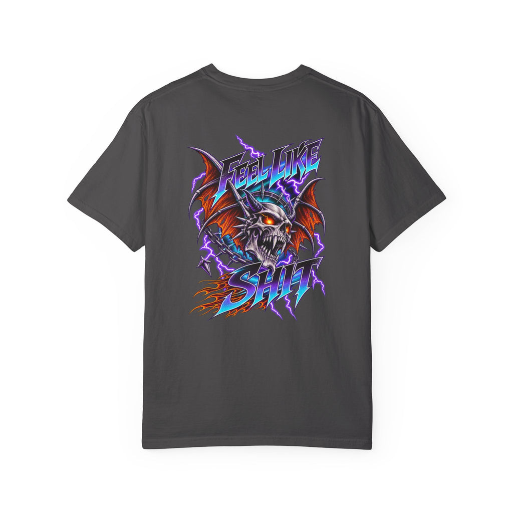 Graphic T-Shirt — 'Hellwing Spirit' Gothic Bat Skull Tee (Vintage Metal Style)