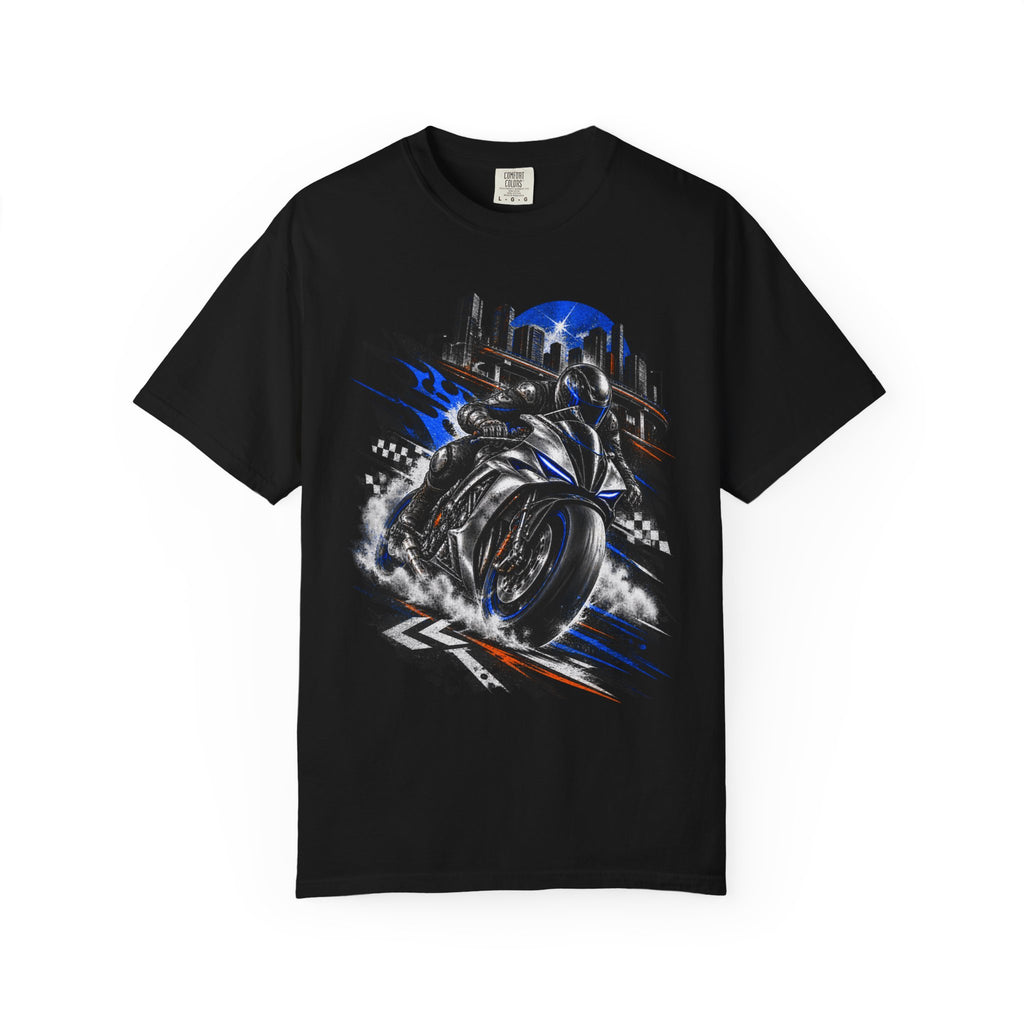 Midnight Racer Motorcycle Graphic T-Shirt | Urban Streetwear Tee