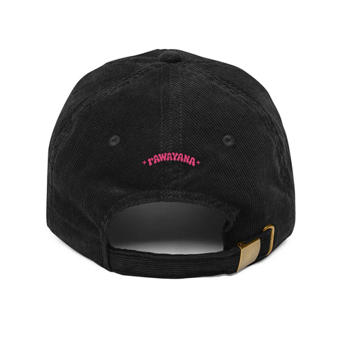 Corduroy Cap — Pink Embroidered "Ando Putica" Vintage Baseball Hat